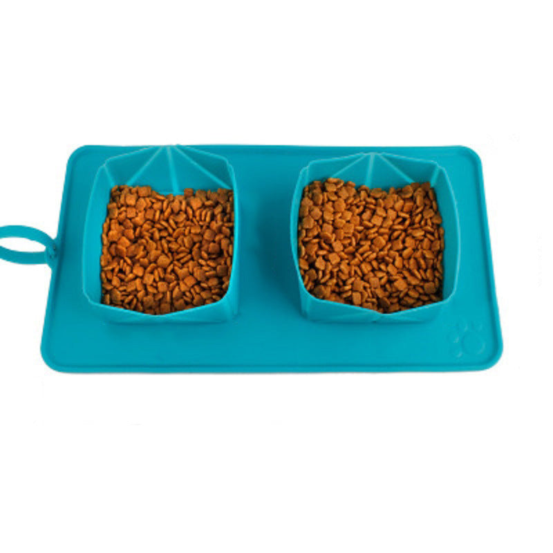 Pet Collapsible Dog Bowl, Foldable Expandable Silicone Cat Feeding Bowl Travel Bowl