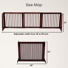 Cargar imagen en el visor de la galería, Folding Adjustable Free Standing 3 Panel Wood Fence
