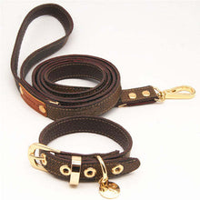 Carica l&#39;immagine nel visualizzatore di Gallery, Flower Print Pet Dog Collar Leash Set For Small Medium Dogs Leather
