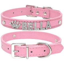 Load image into Gallery viewer, Bling Rhinestone Puppy Dog Collars Personalized Small Dogs Chihuahua
