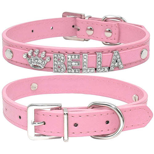 Bling Rhinestone Puppy Dog Collars Personalized Small Dogs Chihuahua