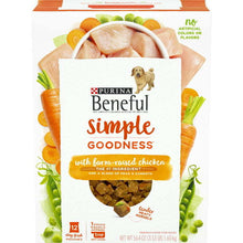 Carica l&#39;immagine nel visualizzatore di Gallery, Purina Beneful Simple Goodness Dry Dog Food Farm Raised Chicken, 56.4 oz Box
