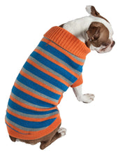 Cargar imagen en el visor de la galería, Heavy Cable Knit Striped Fashion Polo Dog Sweater

