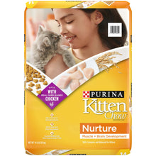 Carica l&#39;immagine nel visualizzatore di Gallery, Purina Kitten Chow Nurture Chicken Recipe Dry Cat Food for Kittens14 lb Bag
