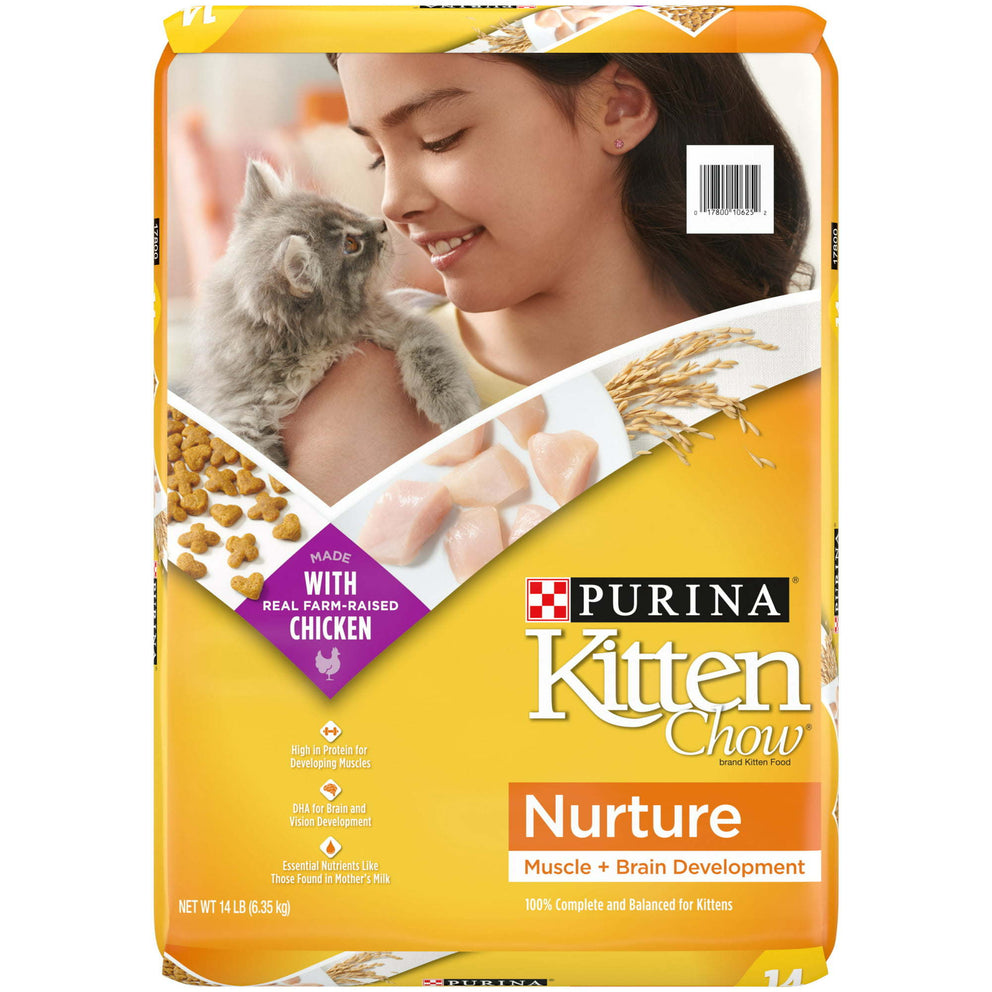 Purina Kitten Chow Nurture Chicken Recipe Dry Cat Food for Kittens14 lb Bag