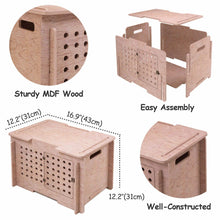Carica l&#39;immagine nel visualizzatore di Gallery, Outdoor Wooden Cat House | Cube Portable House &amp; Carrier for Kitty, Hamster, Bunny, Small Pets |Hidden Cat Litter Box
