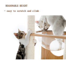 Load image into Gallery viewer, Cat Furniture Cat Tree Cat Tower with Sisal Scratching Posts Hammock Perch Cat Bed Platform Dangling Ball Beige RT

