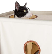 Cargar imagen en el visor de la galería, Pet Life Kitty-Square Obstacle Soft Folding Sturdy Play-Active Travel Collapsible Travel Pet Cat House Furniture
