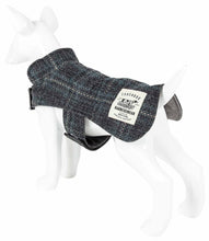 Load image into Gallery viewer, 2-In-1 Windowpane Plaided Dog Jacket With Matching Reversible Dog Mat
