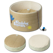 Load image into Gallery viewer, Rounded Scratching Cat Bed w/ Teaser Toy
