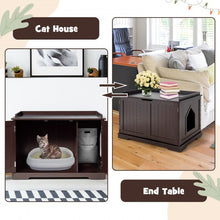 Carica l&#39;immagine nel visualizzatore di Gallery, Cat Litter Box Enclosure with Double Doors for Large Cat and Kitty
