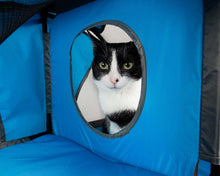 Load image into Gallery viewer, Pet Life Kitty-Play Obstacle Travel Collapsible Soft Folding Pet Cat House
