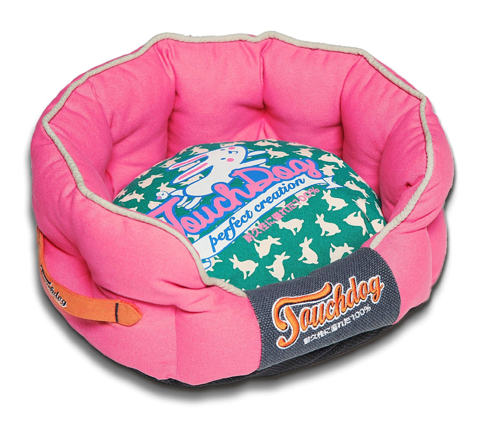 Rabbit-Spotted Premium Rounded Dog Bed