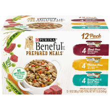 Load image into Gallery viewer, Purina Beneful Prepared Meals Wet Dog Food Variety Pack 10 oz Tubs (12 Pack)
