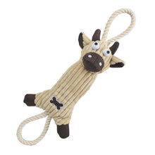 Load image into Gallery viewer, Jute and Rope Plush Pig Dog Toy
