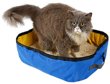 Charger l&#39;image dans la galerie, &#39;Litter Go&#39; Bac à litière et baignoire pliable étanche pour chat Kitty
