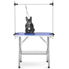 Carica l&#39;immagine nel visualizzatore di Gallery, Professional Dog Pet Grooming Table Large Adjustable Heavy Duty Portable w/Arm &amp; Noose &amp; Mesh Tray
