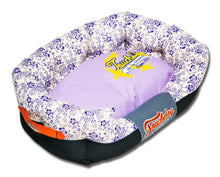 Cargar imagen en el visor de la galería, Floral-Galore Ultra-Plush Rectangular Rounded Designer Dog Bed
