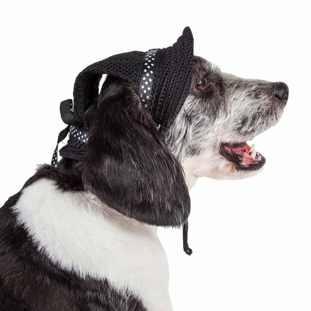 Chapeau de chien à bords en maille ajustable Uv Protectant