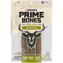 Lade das Bild in den Galerie-Viewer, Purina Prime Bones Wild Venison Chew Stick Treats for Dogs, 9.7 oz Pouch
