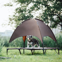 Lade das Bild in den Galerie-Viewer, Erhöhtes Haustier-Hundebett-Zelt mit Baldachin, Haustier-Welpenbett-Zelthaus im Freien, atmungsaktives tragbares Hundekissen mit Sonnendach, doppellagiges Lagerzelt
