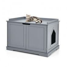Load image into Gallery viewer, Cat Litter Box Enclosure with Double Doors for Large Cat and Kitty
