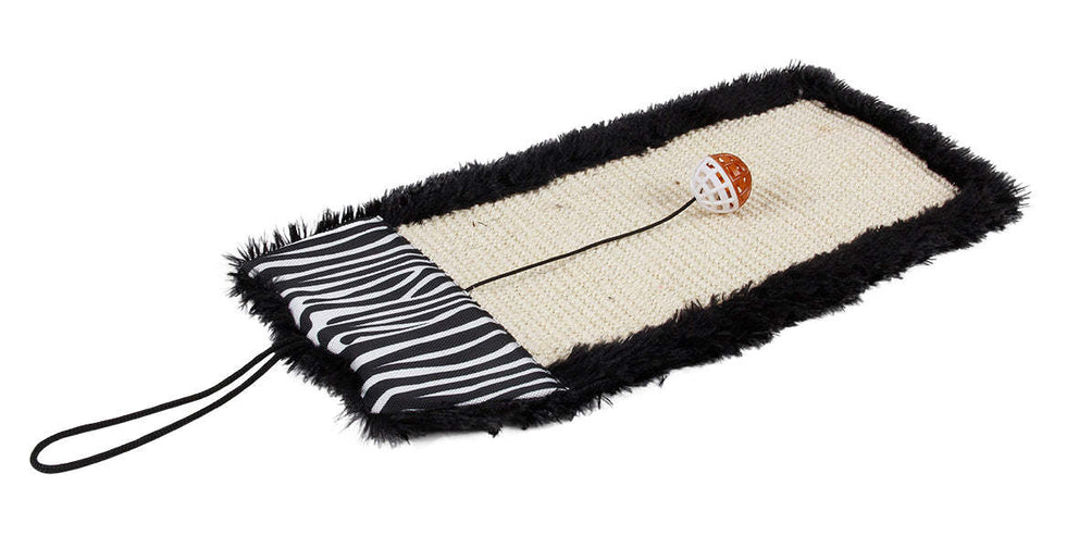 Eco-Natural Sisal And Jute Hanging Carpet Cat Scratcher With Toy