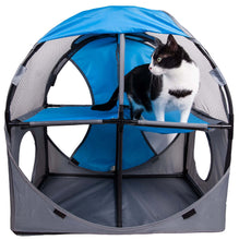 Carica l&#39;immagine nel visualizzatore di Gallery, Kitty-Play Obstacle Travel Collapsible Soft Folding Pet Cat House
