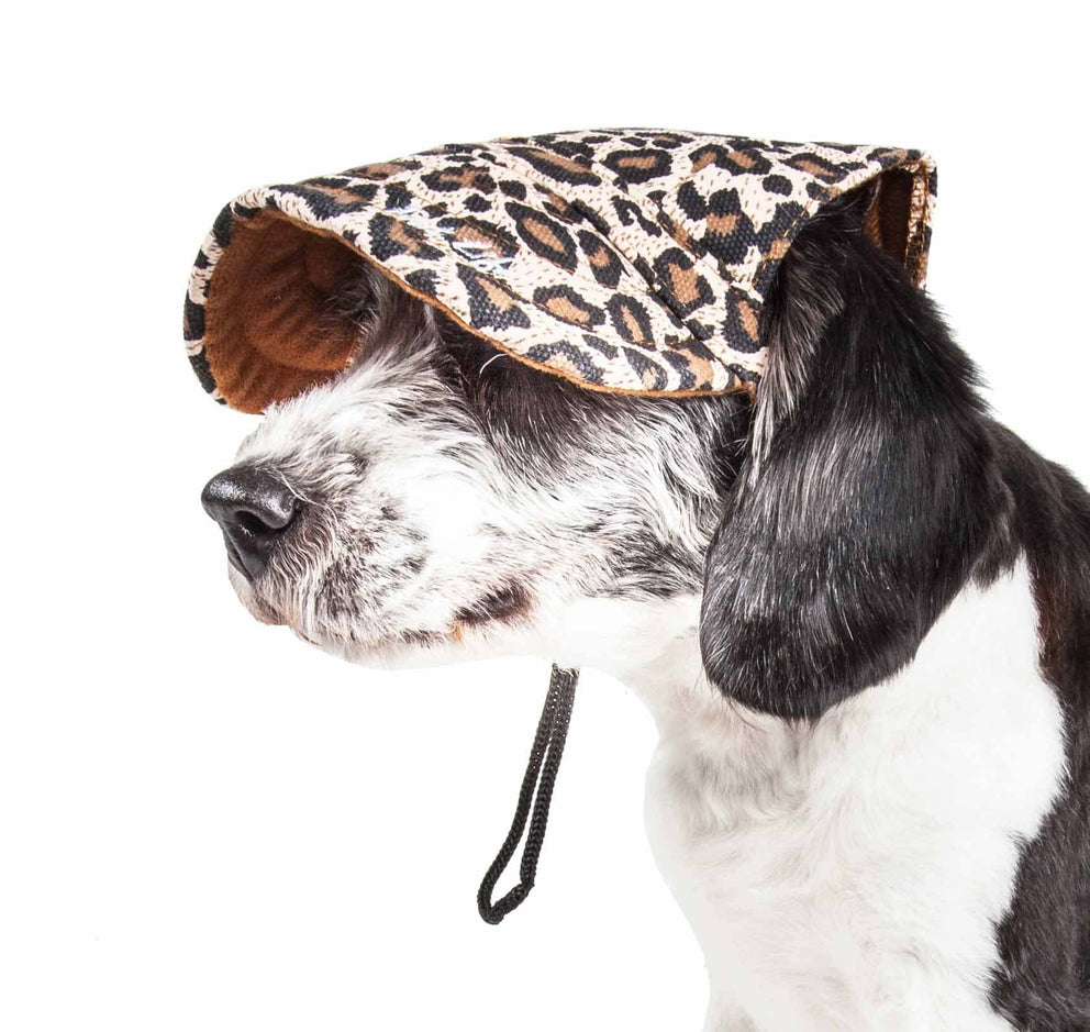 'Cheetah Bonita' Cheetah Patterned Uv Protectant Casquette ajustable pour chien à la mode