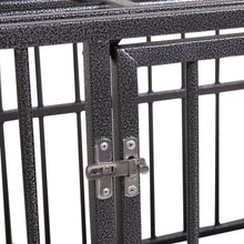 Cargar imagen en el visor de la galería, 37&quot;L x 29&quot;H Heavy Duty Metal Dog Kennel Cage Crate with 4 Universal Wheels, Openable Flat Top and Front Door, Black
