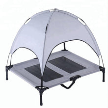 Cargar imagen en el visor de la galería, Elevated Pet Dog Bed Tent with Canopy, Pet Puppy Bed Outdoor Tent House, Breathable Portable Dog Cushion with Sun Canopy Double-Layer Camp Tent
