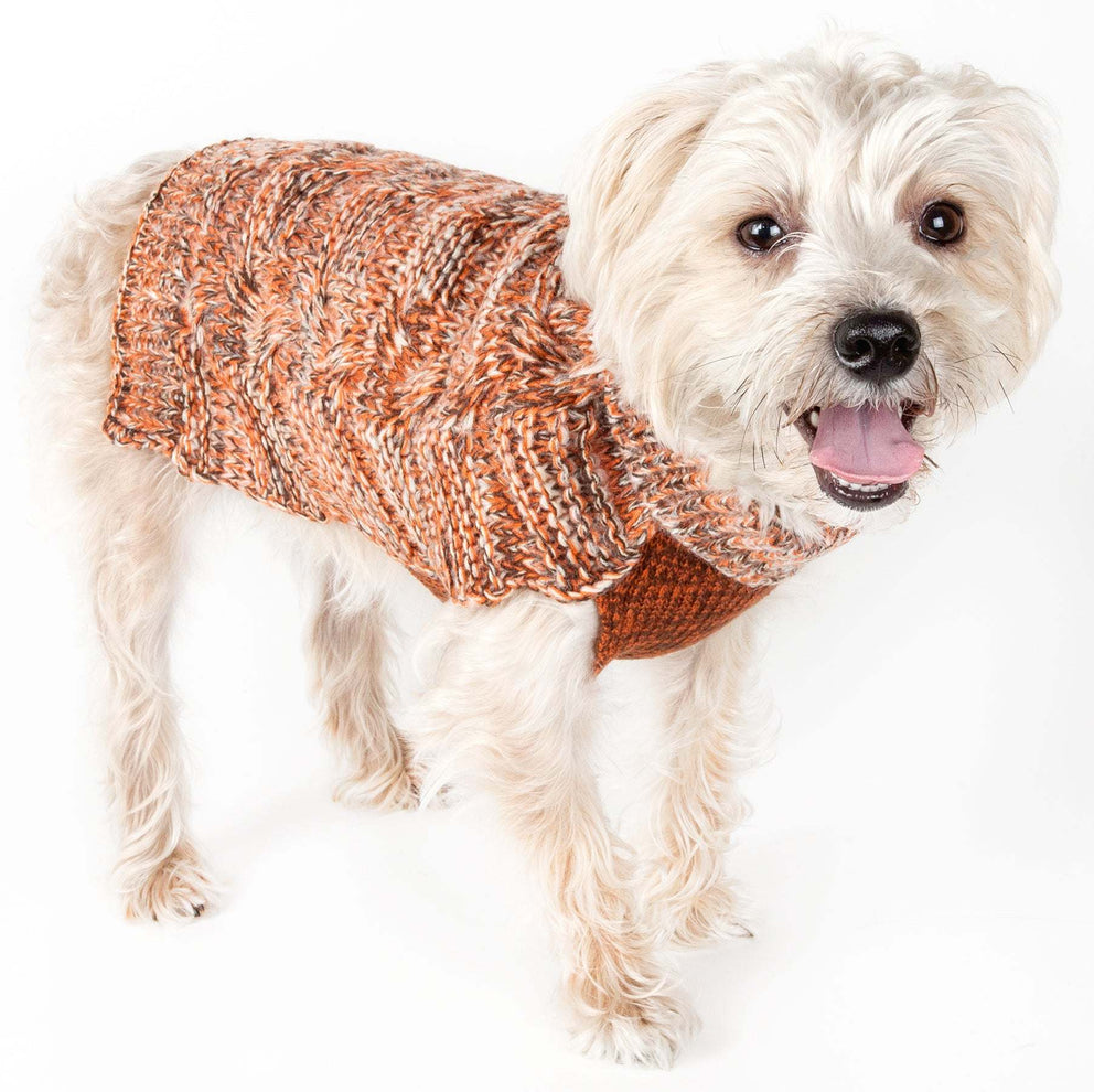 Pull pour chien à la mode en tricot torsadé épais
