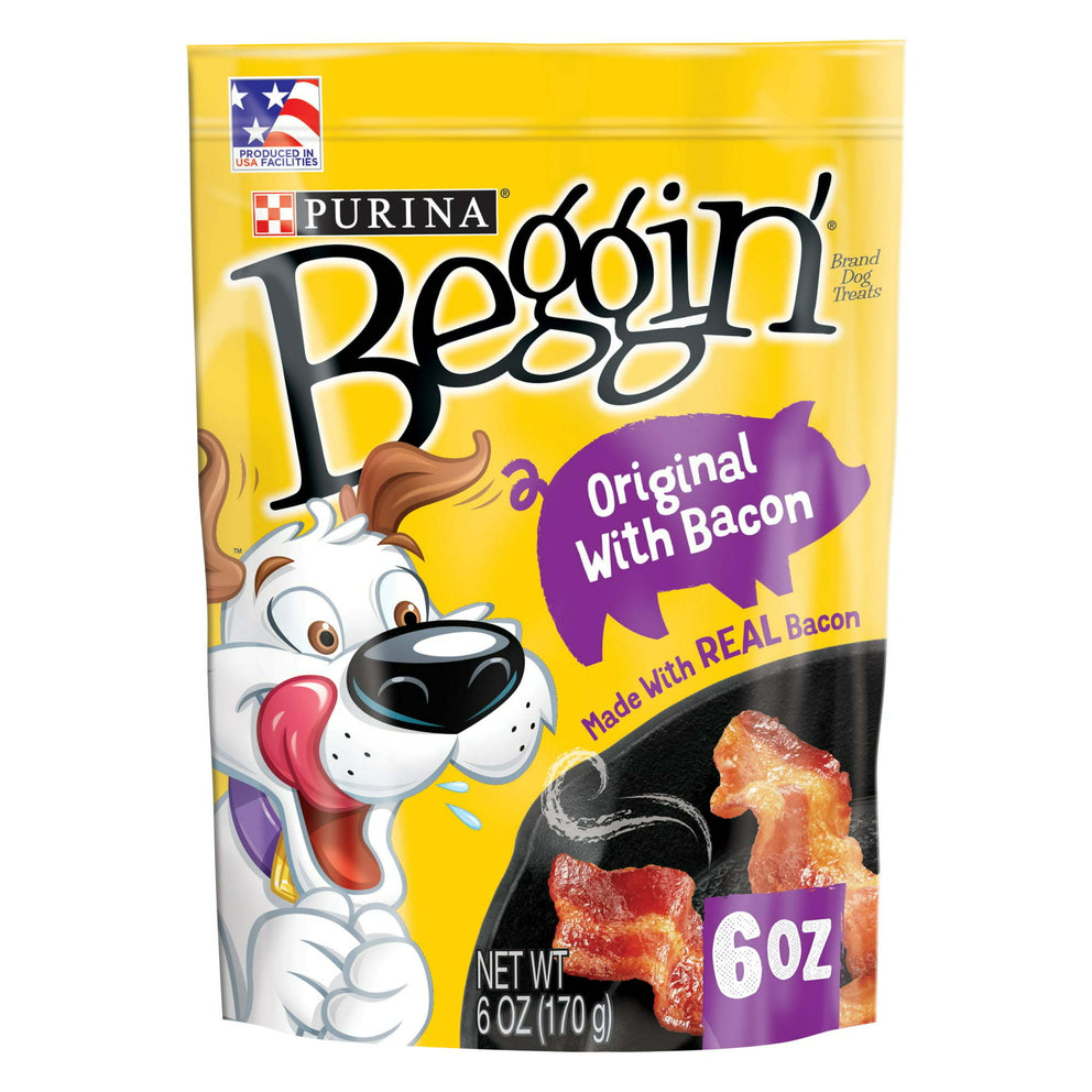 Purina Beggin Original with Bacon Treats for Dogs 6 oz Pouch