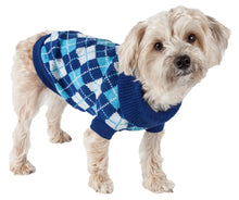 Cargar imagen en el visor de la galería, Argyle Style Ribbed Fashion Pet Sweater
