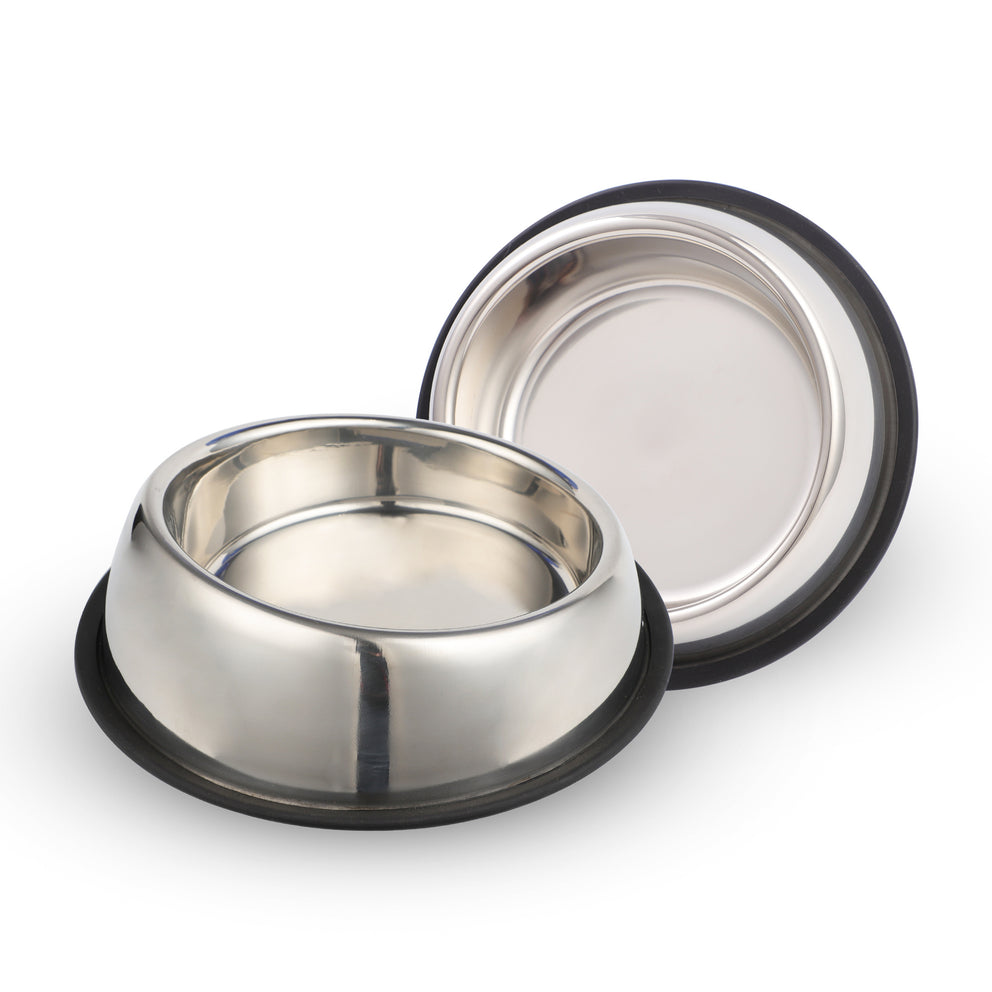 Dogs Bowl Stainless Steel Removable Rubber Ring Non-Slip Bottom Pet Feeder Bowl Water Dish For Dog Cat