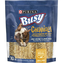 Cargar imagen en el visor de la galería, Purina Busy Rawhide Chewnola Oats &amp; Brown Rice Treat for Dogs, 20 oz Pouch
