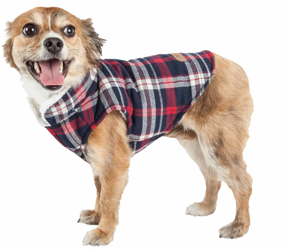 'Puddler' Classical Plaided Insulated Dog Coat Jacket