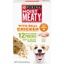 Load image into Gallery viewer, Purina Moist &amp; Meaty Real Chicken Fresh Dog Food 72 oz Box
