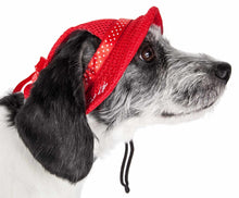 Cargar imagen en el visor de la galería, Uv Protectant Adjustable Fashion Mesh Brimmed Dog Hat Cap
