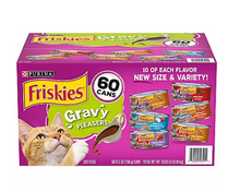 Cargar imagen en el visor de la galería, Purina Friskies Gravy Wet Cat Food;  Variety Pack (5.5 oz.;  60 ct.)
