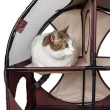 Lade das Bild in den Galerie-Viewer, Pet Life Kitty-Play Obstacle Travel Collapsible Soft Folding Pet Cat House
