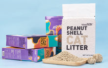Carica l&#39;immagine nel visualizzatore di Gallery, High-Clumping Eco-Friendly Peanut Shell Kitty Cat Litter
