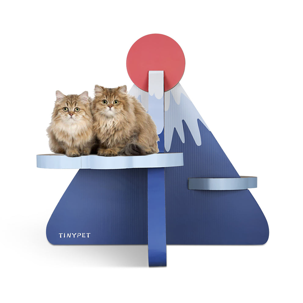 ScratchMe Cat Scratcher Post Board; Mount Fuji Shape Cat Scratching Lounge Bed; Durable Pad Prevents Furniture Damage