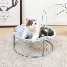 Load image into Gallery viewer, Cat Bed Soft Plush Cat Hammock with Dangling Ball for Cats, Small Dogs Gray
