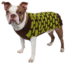 Cargar imagen en el visor de la galería, Fashion Weaved Heavy Knit Designer Ribbed Turtle Neck Dog Sweater
