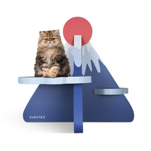 Cargar imagen en el visor de la galería, ScratchMe Cat Scratcher Post Board; Mount Fuji Shape Cat Scratching Lounge Bed; Durable Pad Prevents Furniture Damage
