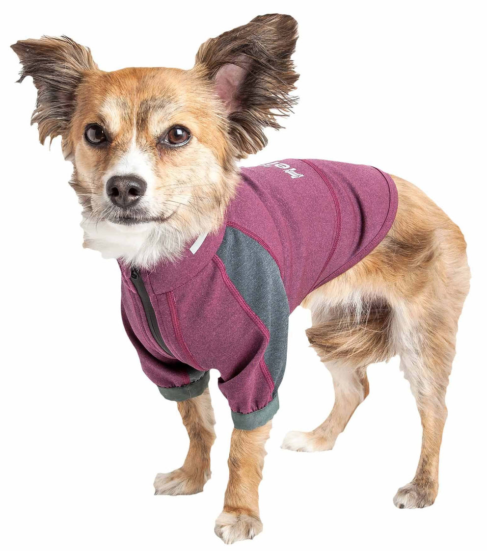 'Eboneflow' Mittelschweres 4-Wege-Stretch, flexibles und atmungsaktives Yoga-T-Shirt für Hunde