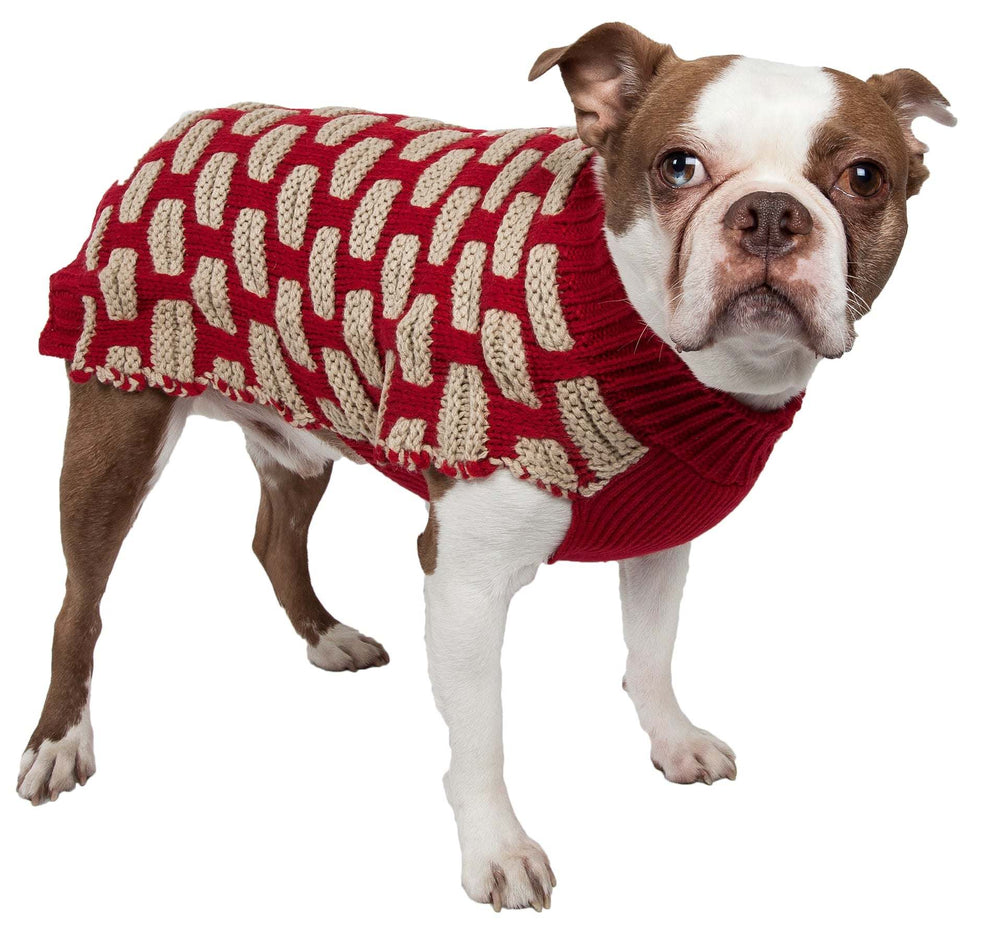 Mode gewebter schwerer Strick-Designer-Hundepullover mit Rollkragen