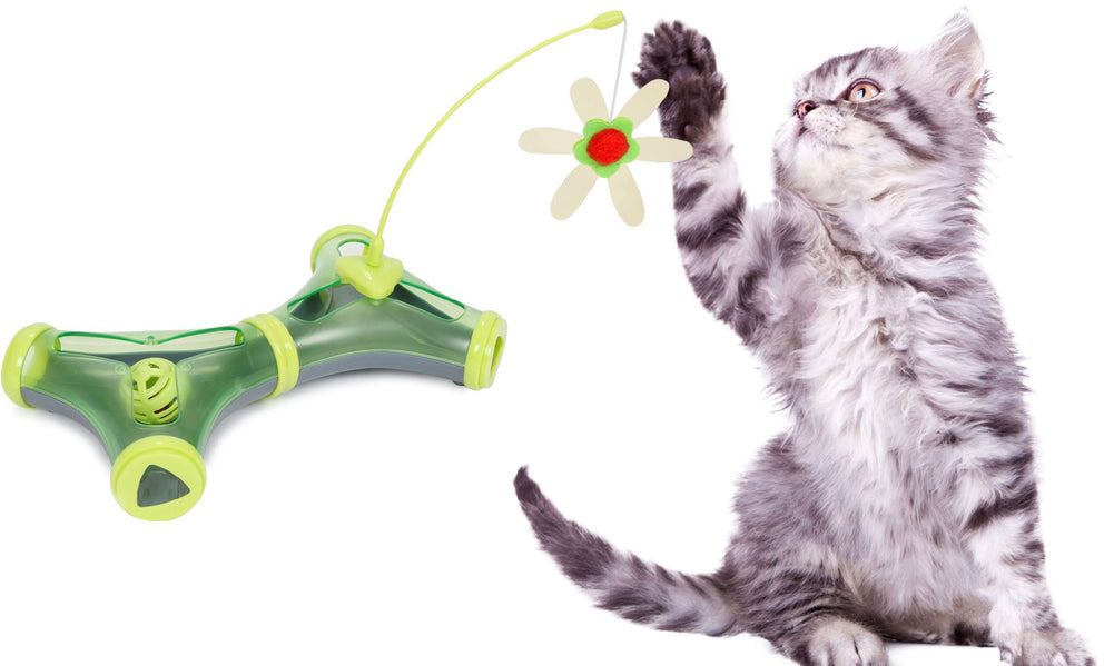 Kitty-Tease Puzzle interactif d'entraînement cognitif Jouet pour chat Tunnel Teaser