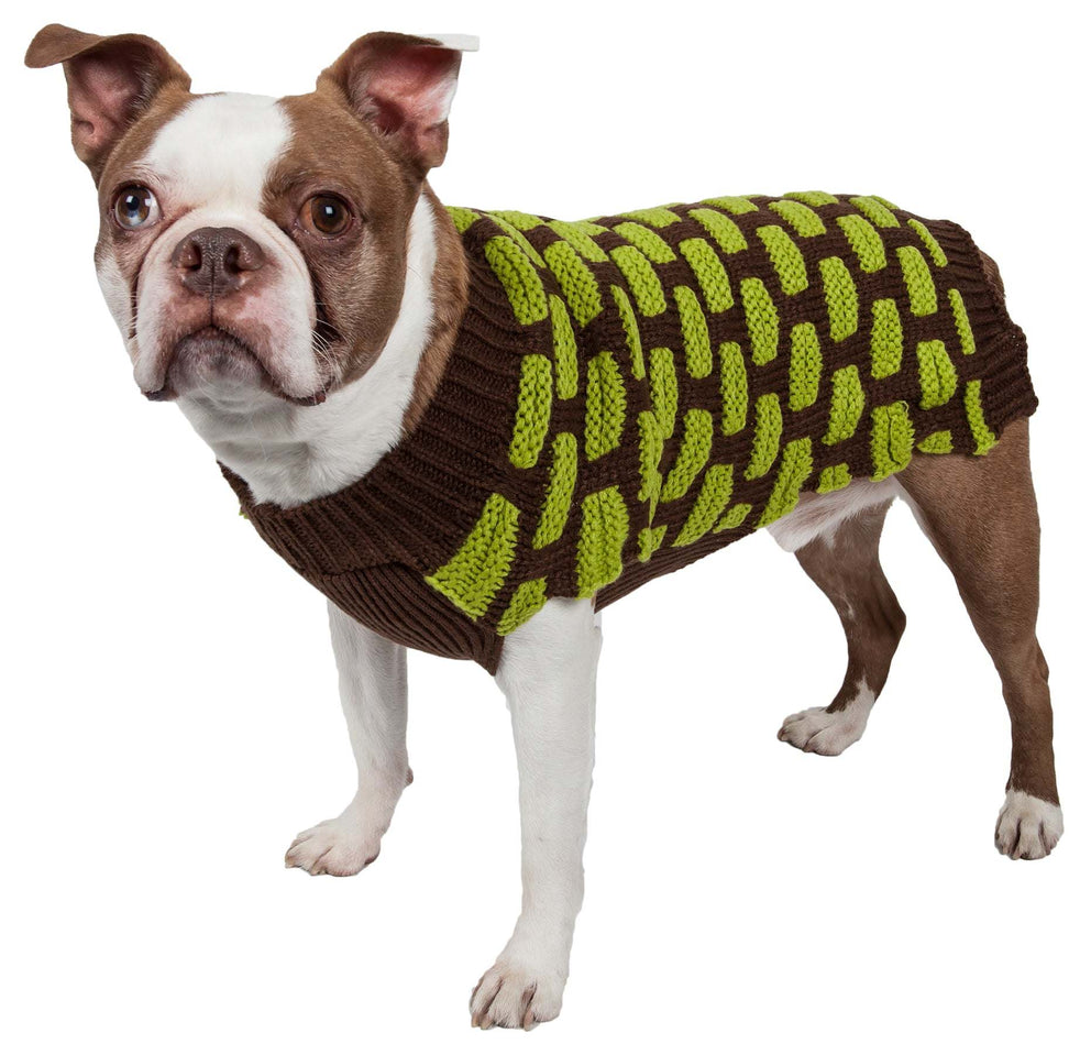 Mode gewebter schwerer Strick-Designer-Hundepullover mit Rollkragen